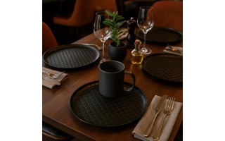 Talerz płytki obiadowy 26cm Marrakesz czarny