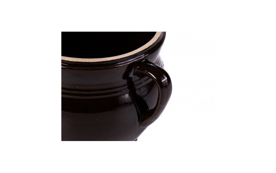 Garnek kamionkowy ludowy 3 L Kwiatek