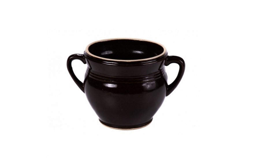 Garnek kamionkowy ludowy 3 L Kwiatek