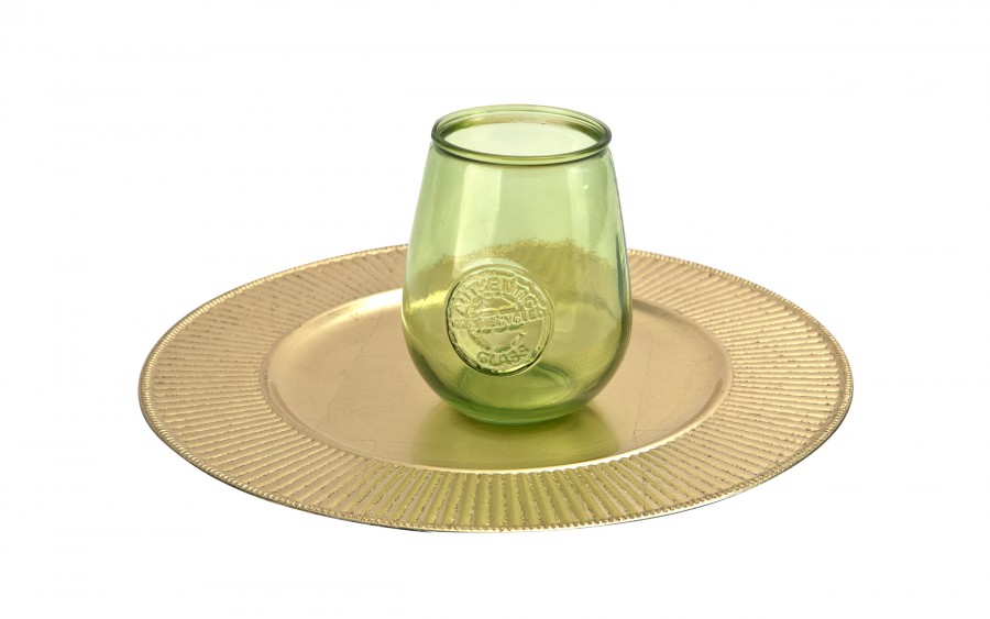 Szklanka do napojów 650 ml Balon zielona 2168 (DB22)