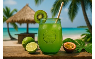 Szklanka do napojów 650 ml Balon zielona 2168 (DB22)