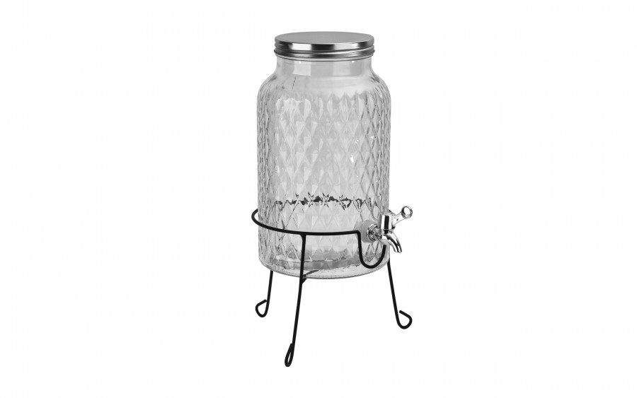 Słoik z kranem 6 L na metalowym stojaku 8708