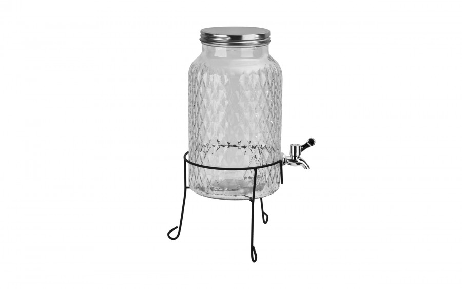 Słoik z kranem 6 L na metalowym stojaku 8708