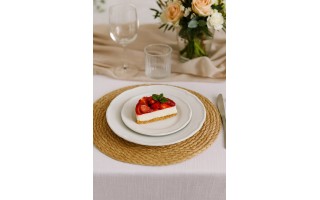 Talerz deserowy 21cm Praga/Castel White