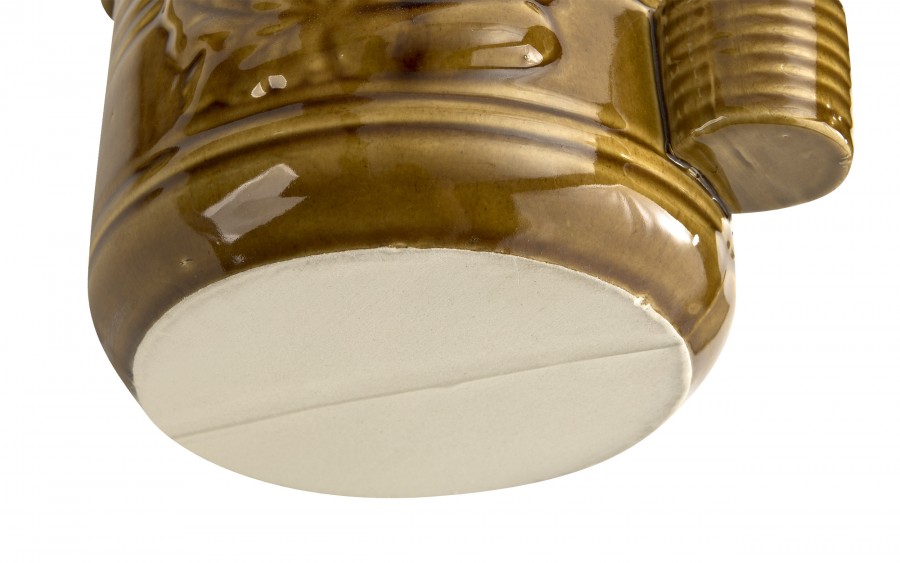 Pojemnik ceramiczny 3,5 L na ogórki ze szczypcami Smacznego 3170 miodowy