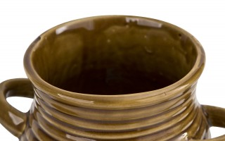 Pojemnik ceramiczny 3,5 L na ogórki ze szczypcami Smacznego 3170 miodowy