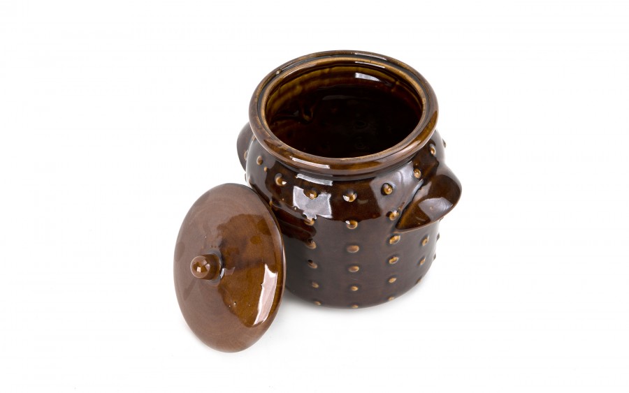 Garnek ceramiczny 2,5 L brąz 3453