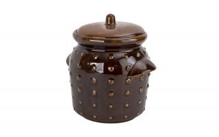 Garnek ceramiczny 2,5 L brąz 3453