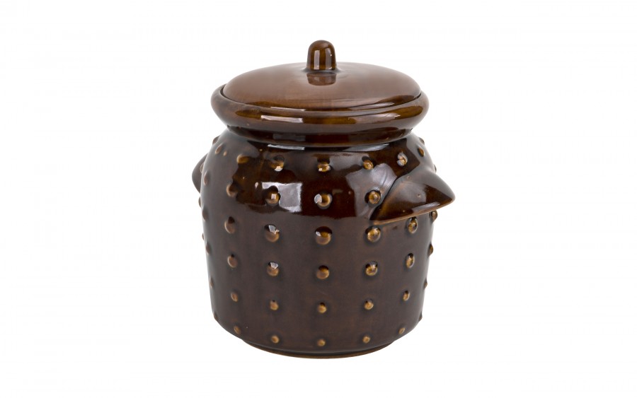 Garnek ceramiczny 2,5 L brąz 3453