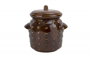 Garnek ceramiczny 2,5 L brąz 3453