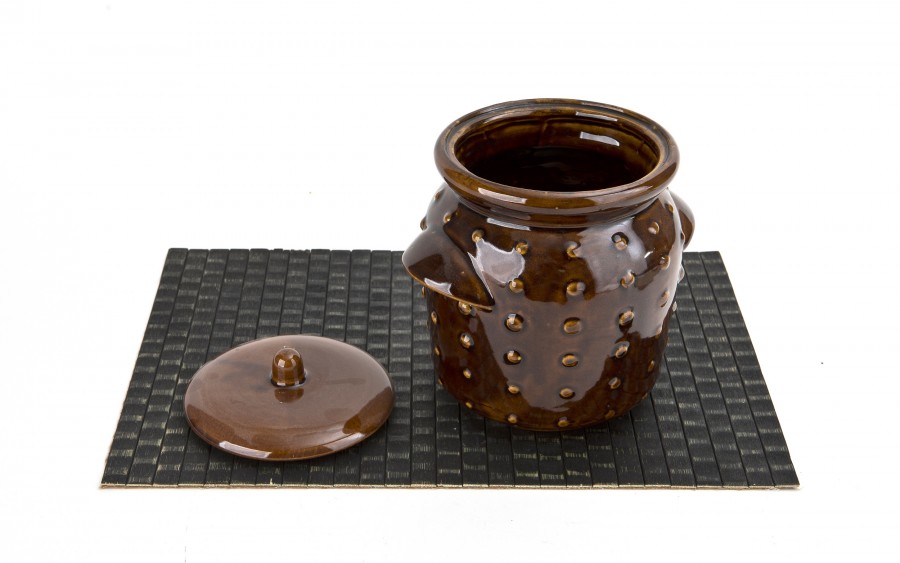 Garnek ceramiczny 2,5 L brąz 3453