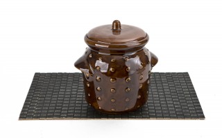 Garnek ceramiczny 2,5 L brąz 3453