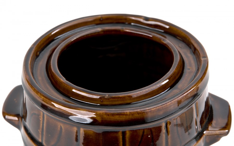 Beczka ceramiczna 3 L hermetyczna brąz