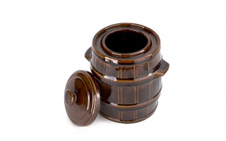 Beczka ceramiczna 3 L hermetyczna brąz