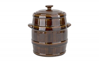 Beczka ceramiczna 3 L hermetyczna brąz