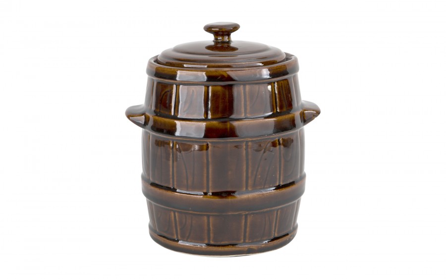 Beczka ceramiczna 3 L hermetyczna brąz