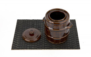 Beczka ceramiczna 3 L hermetyczna brąz