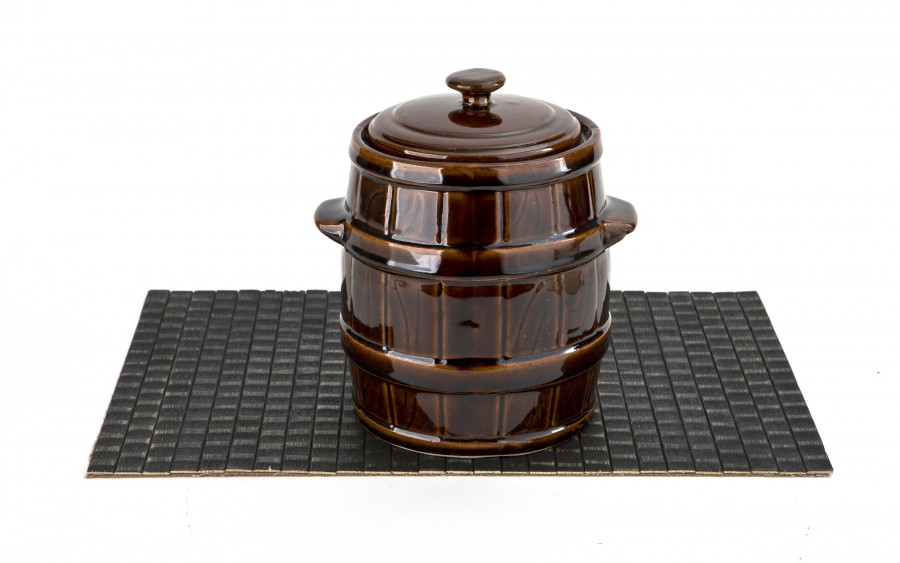 Beczka ceramiczna 3 L hermetyczna brąz