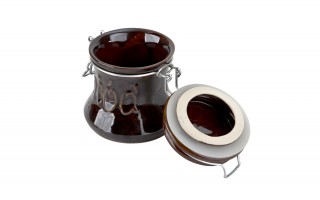 Pojemnik ceramiczny na miód 300 ml Brązowy 3330