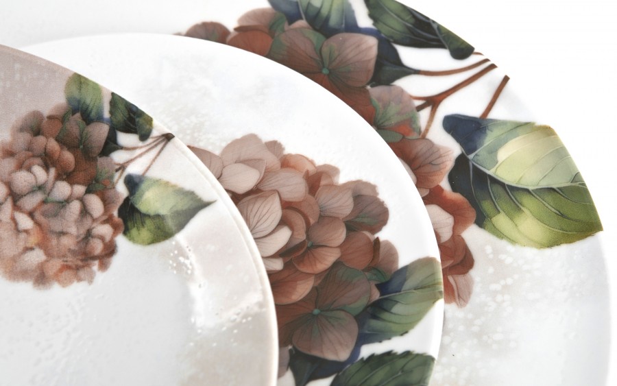 Talerz głęboki 21,5 cm Hortensja Red 644KJ/9202A