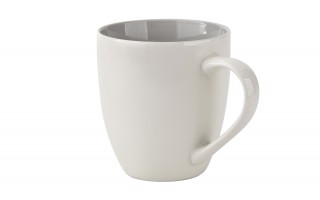 Kubek porcelanowy 470 ml Biały - jasno szary