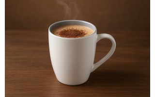 Kubek porcelanowy 470 ml Biały - jasno szary