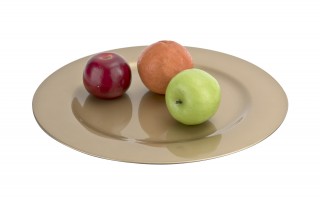 Talerz dekoracyjny plastikowy 33 cm złoty 160234