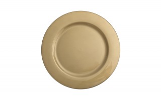 Talerz dekoracyjny plastikowy 33 cm złoty 160234