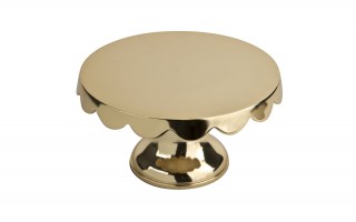 Patera ozdobna metalowa złota 24x24x13,5 cm mała