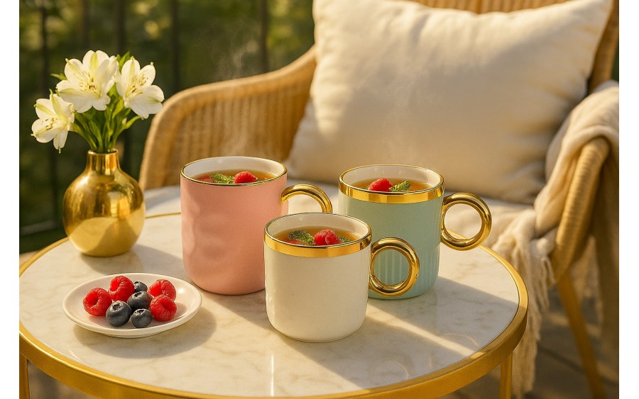 Kubek porcelanowy 350 ml Palazzo szałwiowy 2513