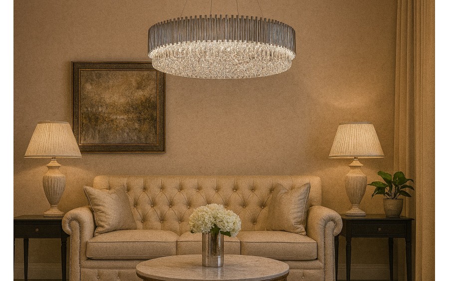 Lampa wisząca kryształowa Stic Chrome 60181/32