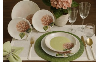 Talerz głęboki 21,5 cm Hortensja Red 644KJ/9202A