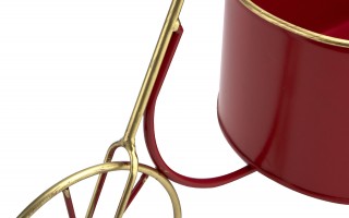 Doniczka osłonka Rowerek czerwony 37x14 cm