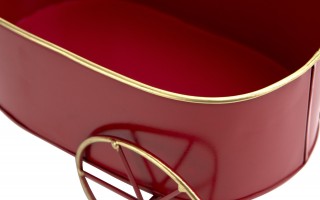 Doniczka osłonka Rowerek czerwony 37x14 cm