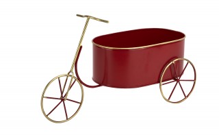 Doniczka osłonka Rowerek czerwony 37x14 cm