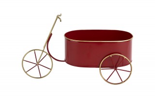 Doniczka osłonka Rowerek czerwony 37x14 cm