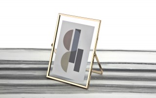 Ramka na zdjęcia 13x18 cm złota średnia