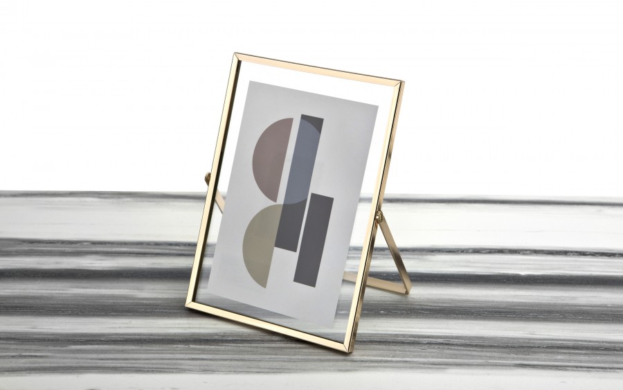 Ramka na zdjęcia 13x18 cm złota średnia