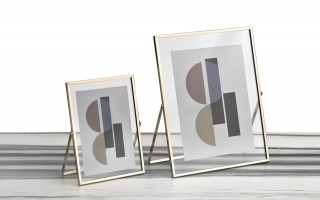 Ramka na zdjęcia 13x18 cm złota średnia