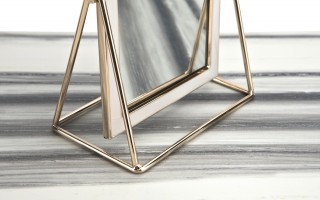 Lusterko 16,5x22 cm złoto - białe 9949