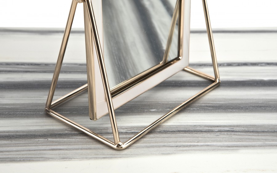 Lusterko 16,5x22 cm złoto - białe 9949