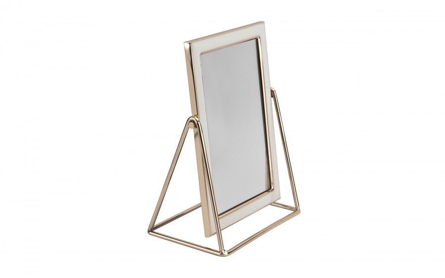 Lusterko 16,5x22 cm złoto - białe 9949