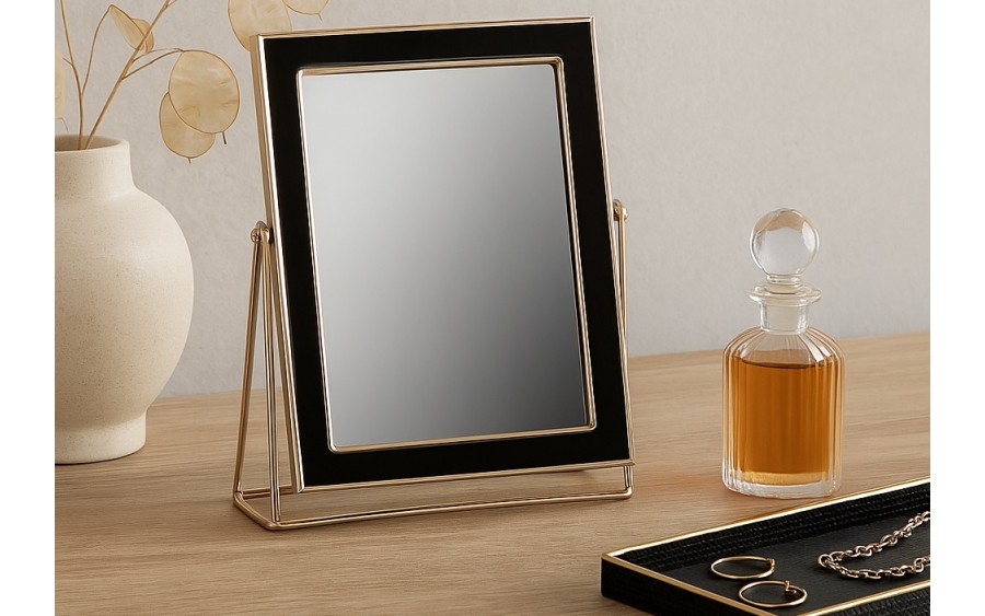 Lusterko 16,5x22 cm złoto - czarne 9950