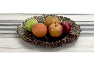 Szklana patera ozdobna 33 cm pod talerz