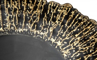 Szklana patera ozdobna 33 cm pod talerz