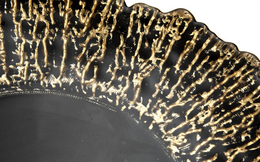 Szklana patera ozdobna 33 cm pod talerz