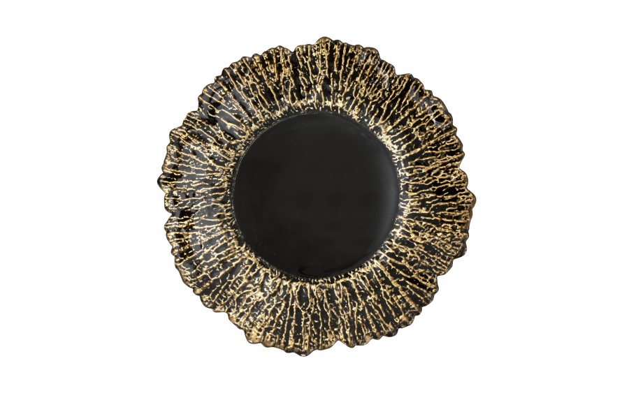 Szklana patera ozdobna 33 cm pod talerz