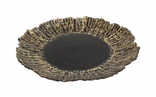 Szklana patera ozdobna 33 cm pod talerz