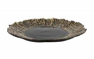 Szklana patera ozdobna 33 cm pod talerz