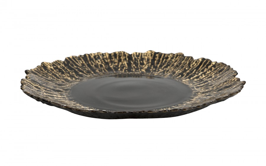 Szklana patera ozdobna 33 cm pod talerz